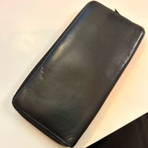 COMME des GARÇONS black leather wallet